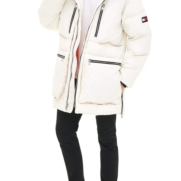 Tommy Hilfiger Men's Heavyweight Quilted Sherpa Hooded Parka Size Large NWT - Picture 2 of 4